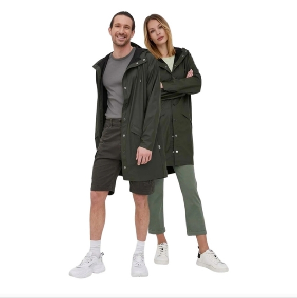 Rains Other - Rains Jacket Long Evergreen Raincoat Unisex NWT
